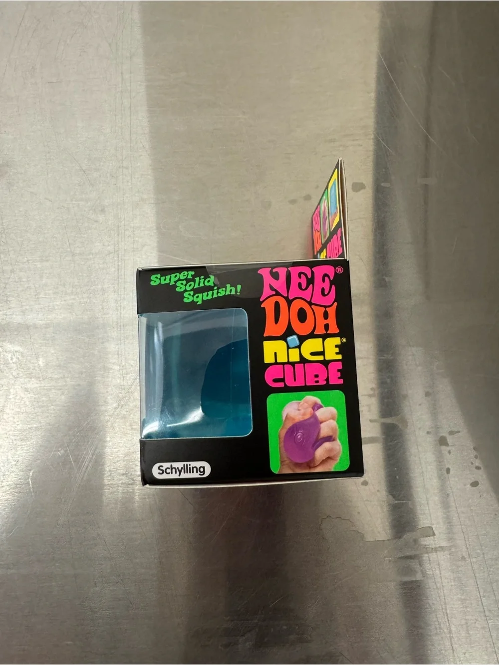 NeeDoh Nice Cube Super Solid Squish Blue